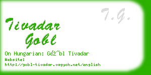 tivadar gobl business card